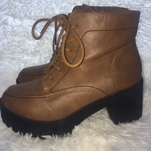 forever Shoes - Forever chunk lace up booties forever Shoes - Forever chunk lace up booties
